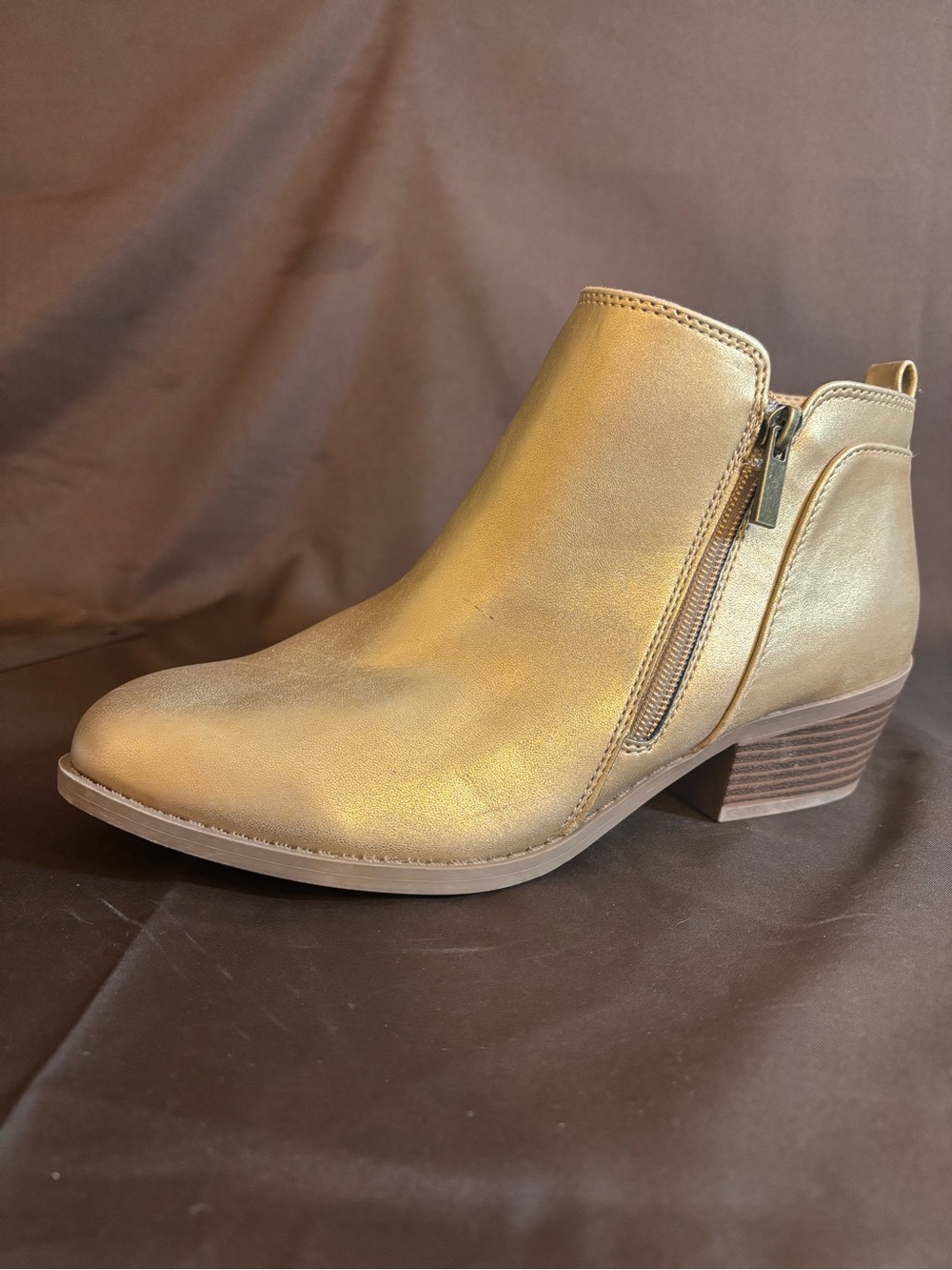 Arizona Jean Co Gold Metallic Booties size 8.5 C3PO Disco Costume